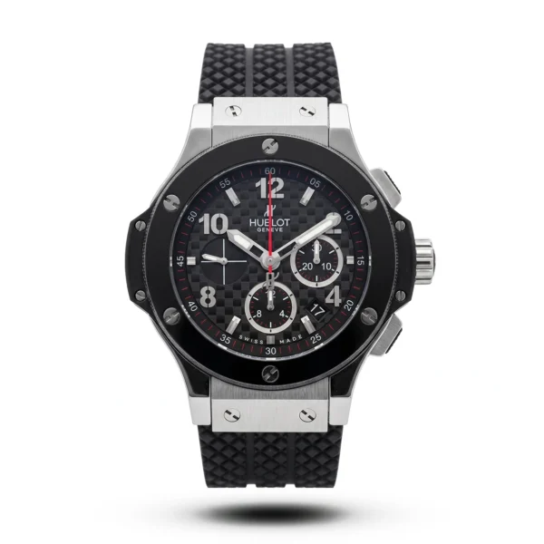 Hublot Big Bang Chronograph black Rubber black tone Strap Watch