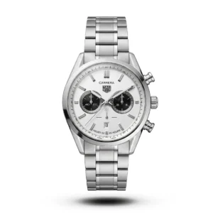 TAG Heuer Carrera Chronograph Bi-Compax silver dial black sub Watch